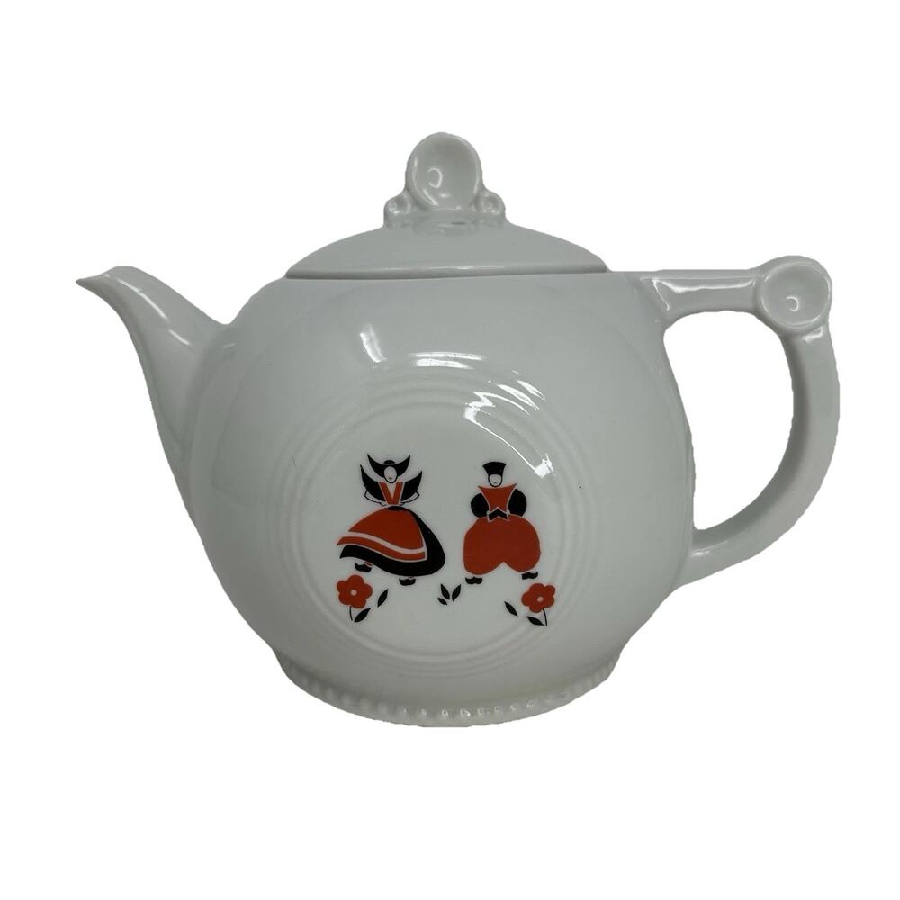 Enterprise Aluminum Co. DRIP-O-LATOR Coffee Teapot Dutch Windmill People Dancers